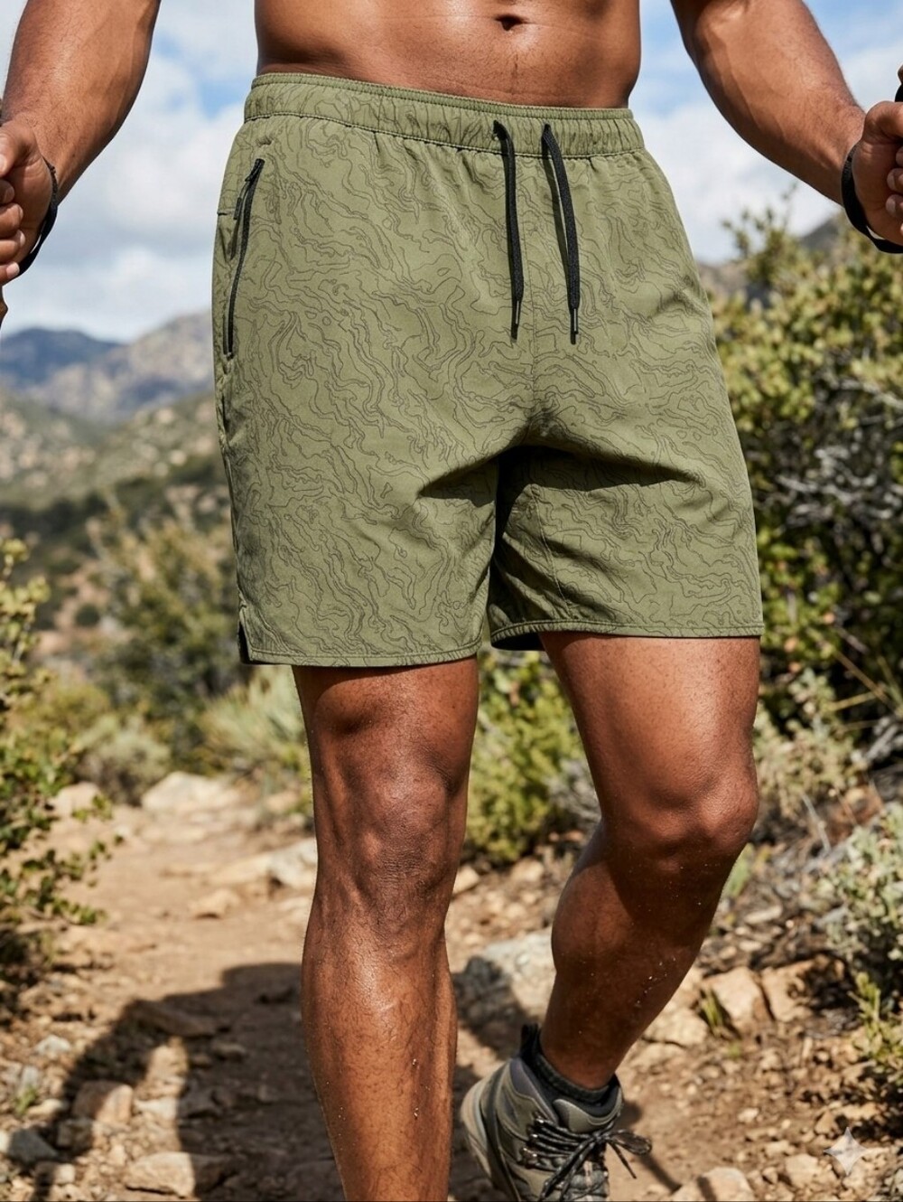 REI Men's Olive Green Performance Shorts